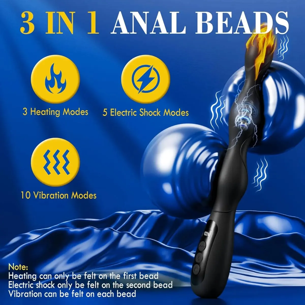 Anal Plug Elektrische Schock Prostata-massagegerät Intelligente Heizung Butt Plug Weibliche Masturbator Anal Bead Erotische Sex Spielzeug für Paar — image 4