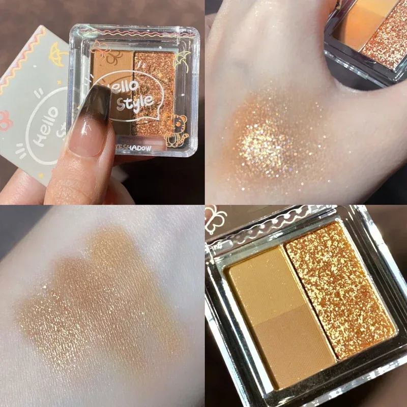 3/4 Colors Milk-Tea Eyeshadow Palette Professional Highlight Shimmer Brightening Long Lasting Eye Shadow Eye Makeup Eye Cosmetic — image 8