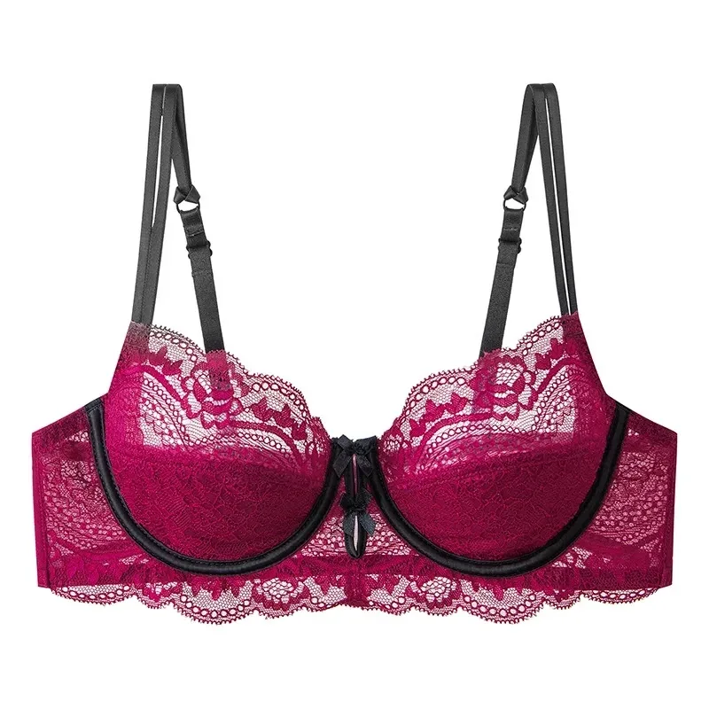 트렌디 레이스 Minimizer 란제리 세트 드 컵 큰 가슴 대형 얇은 컵 Underwire Anti Saging Comfy No Show 여성 속옷 — image 8