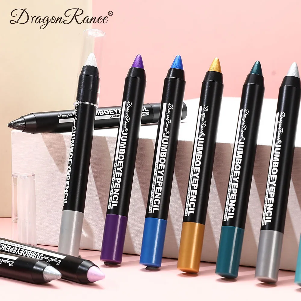 Smoky Dark Green Eyeshadow Pencil Stick Waterproof Pearlescent 12 Colors Metallic Glitter Eye Shadow Highlighter Pen Makeup Tool — image 6