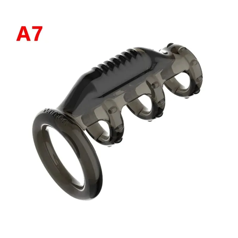 Double Vibrating Cock Ring Vibrator Male Time Delay Dual Ring Penis Sex Toys For Men Prolonging Climax Erotic Adult Sex Products — image 15