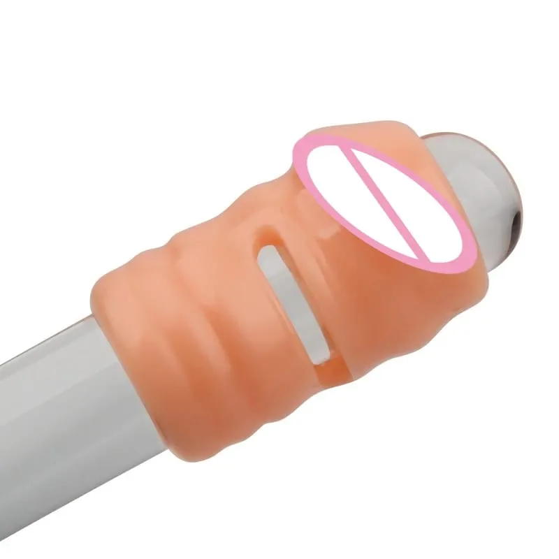 2 adet/takım Penis Kollu Silikon Yeniden Kullanılabilir Uzatma Prezervatif Gecikme Boşalma G Noktası Anal Seks Oyuncakları Erkekler Için Hiçbir Vibratör Seks Shop — image 5