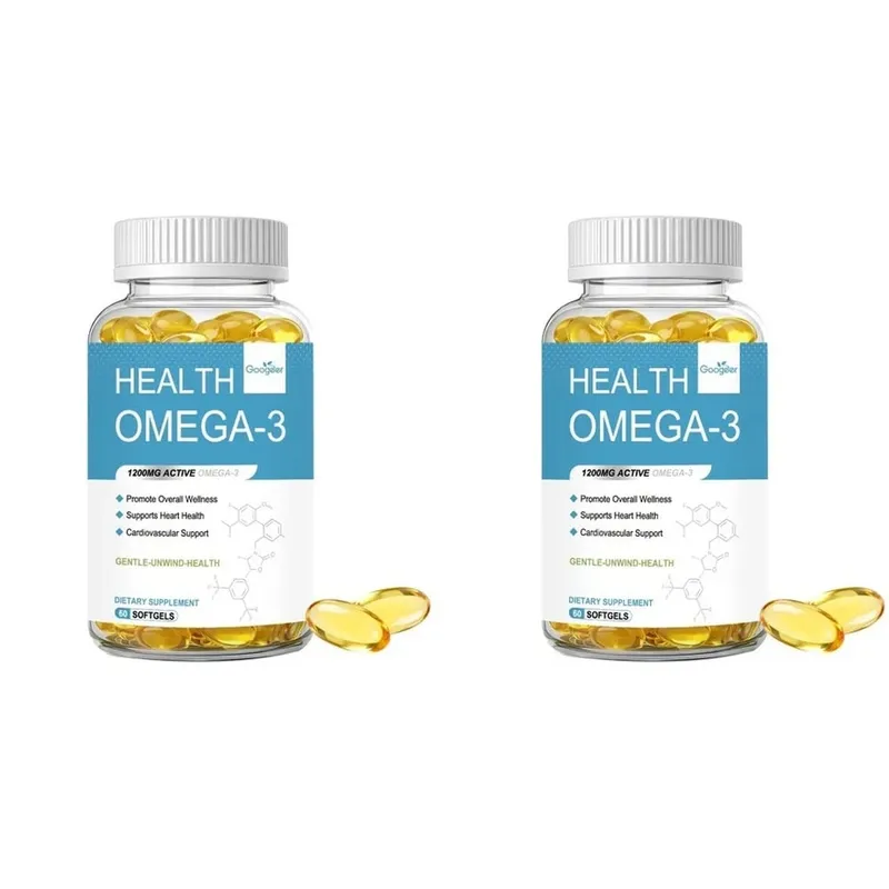 Omega-3 Softgels with 1200 Mg Active Omega-3 EPA and DHA Vitamin D3 and Vitamin E for Heart Health Support 60 Softgels — image 8