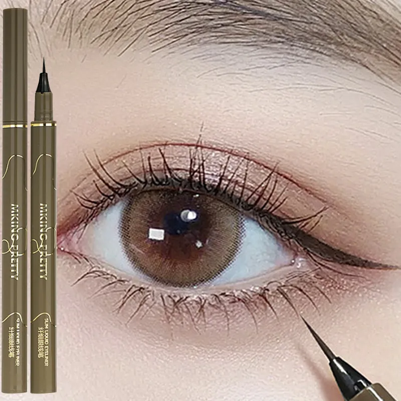 Ultra cienki czarny brązowy dolny eyeliner do rzęs wodoodporny trwały gładki leżący jedwabnik oczy Liner ołówki narzędzia do makijażu oczu — image 1