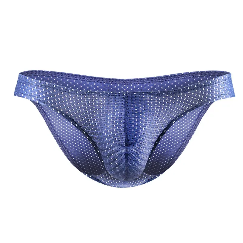 2PCS Slip stretti trasparenti in seta di ghiaccio, slip piccoli da uomo, occhi a rete, pantaloni giovanili traspiranti — image 30