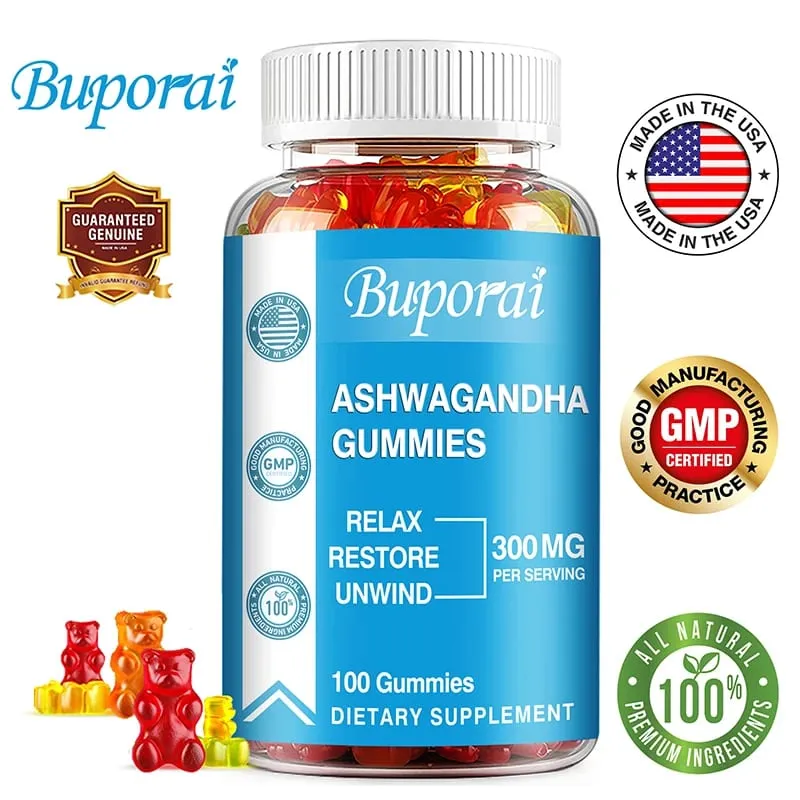 Ashwagandha Gummies - Relieve Stress Enhance Memory Focus Promote Immune and Nervous System Health and Metabolism — image 2