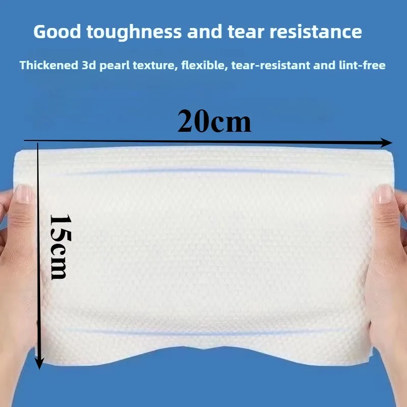 Wiederverwendbares, verdicktes Gesichtstuch. Eine Packung mit 50/100 Stück pro Packung. Reisereiniger, Nass- und Trocken-Make-up-Entferner, Werkzeug aus weichem Baumwollstoff — image 5