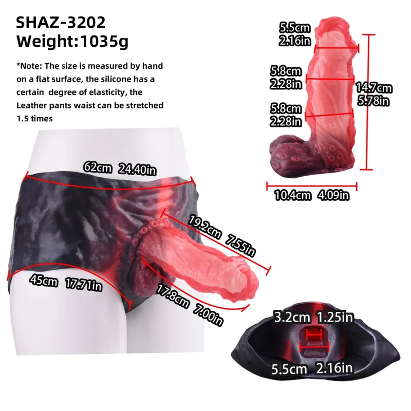 Strap On Cavallo lungo Guaina per dildo Imbracatura in silicone Mutandine per dildo Manicotto per pene indossabile Giocattolo adulto del sesso per uomini Preservativo riutilizzabile — image 14