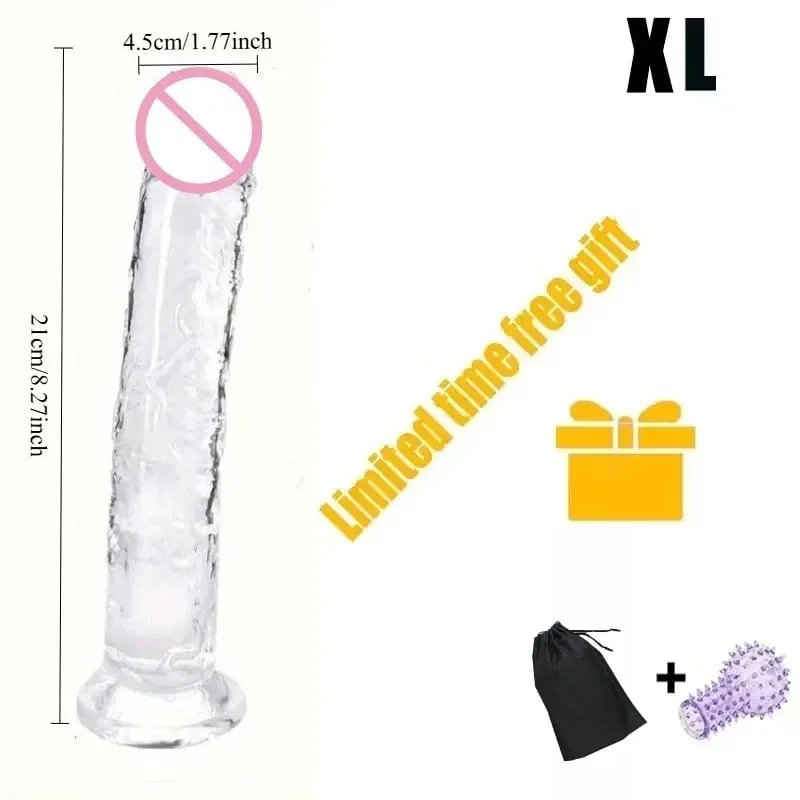 Frauen Realistische Anal Butt Plug Transparent Dildo Saugnapf Großen Schwanz Weiche Masturbatoren G-punkt Großen Penis Erwachsene Sex Produkt 18+ — image 11