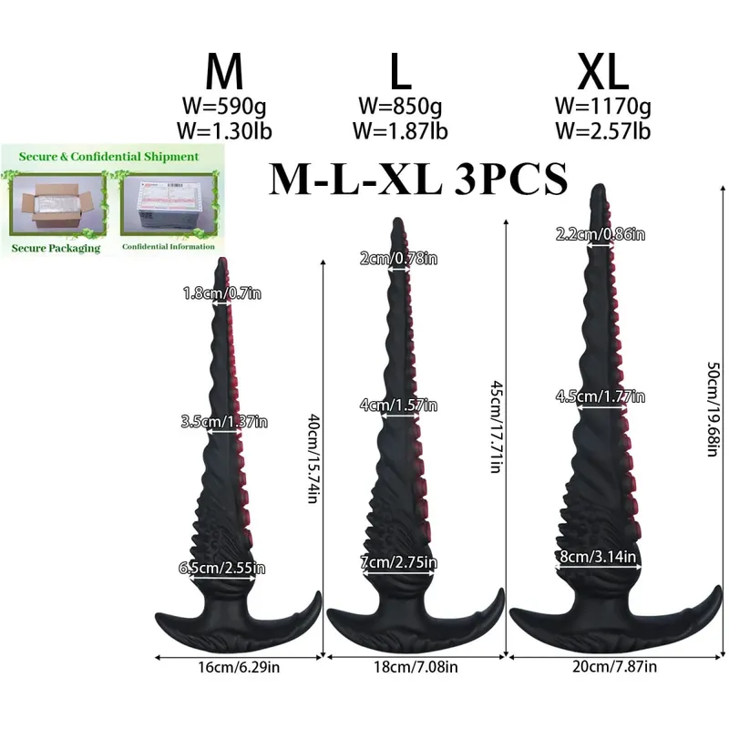 Superยาวขนาดใหญ่Anal PlugแฟนตาซีTentacle Anal Trainer Dilatorปลั๊กหนาDildo Big Butt Plugเพศของเล่นสำหรับผู้หญิงผู้ชายbutt Plug — image 10