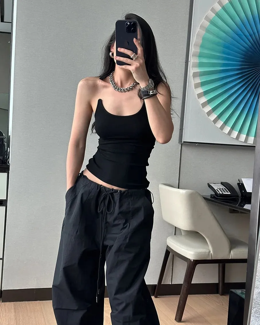 ผู้หญิง Ypro Ribbed สายรัดที่มองไม่เห็นเสื้อกล้าม Camis Tee — image 5