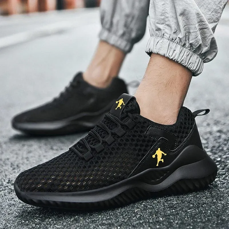 Männer Turnschuhe Lightwhite Atmungsaktive Laufschuhe für Männer Mesh Sommer Lace-Up Outdoor Wanderschuh Zapatillas De Deporte — image 6