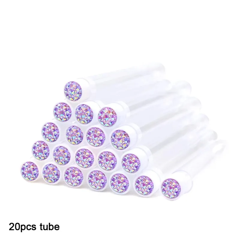 Tubes de brosse à cils avec baguettes de Mascara en cristal, peigne à sourcils, bobines, conteneur, applicateurs de brosse à cils, outils de maquillage, 20 pièces — image 23