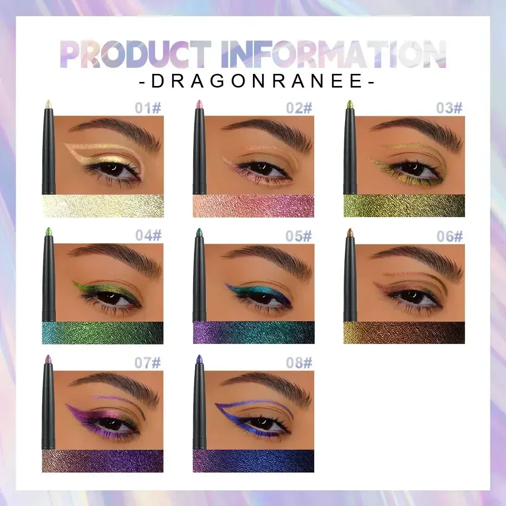 MultiChrome Aurora Chameleon Eyeliner ołówek trwały brokatowy cień do powiek leżący jedwabnik długopis wodoodporne kosmetyki kosmetyczne makijaż oczu — image 4