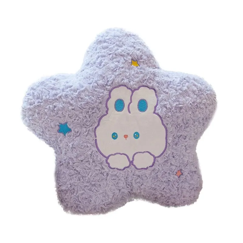45cm Kawaii Kissen Kaninchen Cartoon Sterne Mond Kissen Kissen Kreative Glück Weiche Familie Plüsch Spielzeug Sofa Home Decor plüsch Kissen