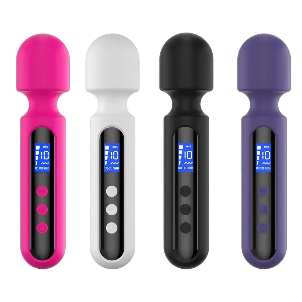 Bacchetta da massaggio in morbido silicone Multi-Size e Multi-Color Modalità di vibrazione regolabili impermeabili opzionali Strumento portatile per il relax domestico — image 1