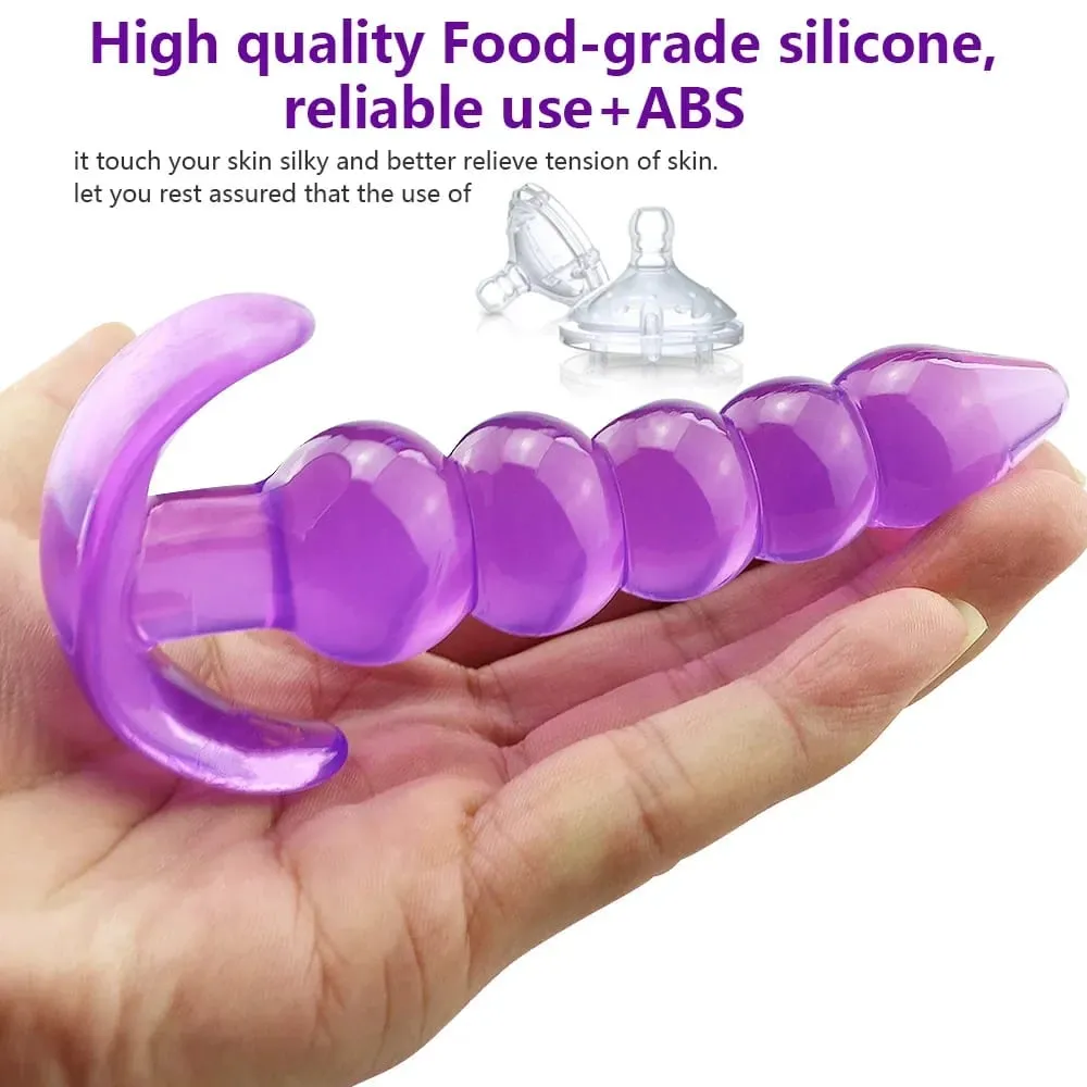 Měkké silikonové anální špunty Anální korálky Dildo anální kolík Masáž prostaty Unisex Sexy zátka Sexuální hračka pro dospělé pro muže Ženy Hry pro dospělé — image 2