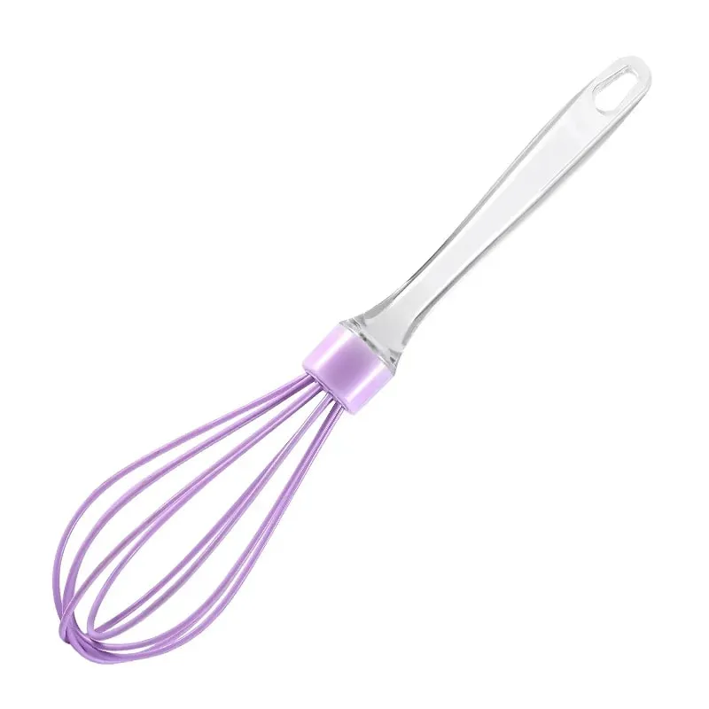 1 PC 10 นิ้วคู่มือโปร่งใสซิลิโคนไข่ Beater เค้กครีมผสมไข่เบเกอรี่ Gadget