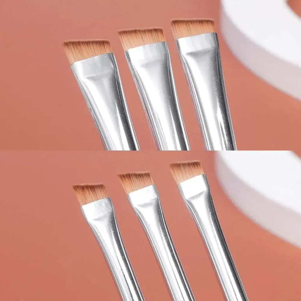 1/10pcs Double Head Blade Eyeliner Berus Kening Mudah Alih Lembut Leper Halus Pelapik Kening Kontur Alis Berus Solek Set Alatan — image 5