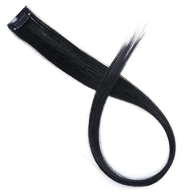 Clip sintetica lunga dritta da 22 pollici nelle estensioni dei capelli Posticci ad alta temperatura Colori arcobaleno Accessori per capelli per le donne — image 11