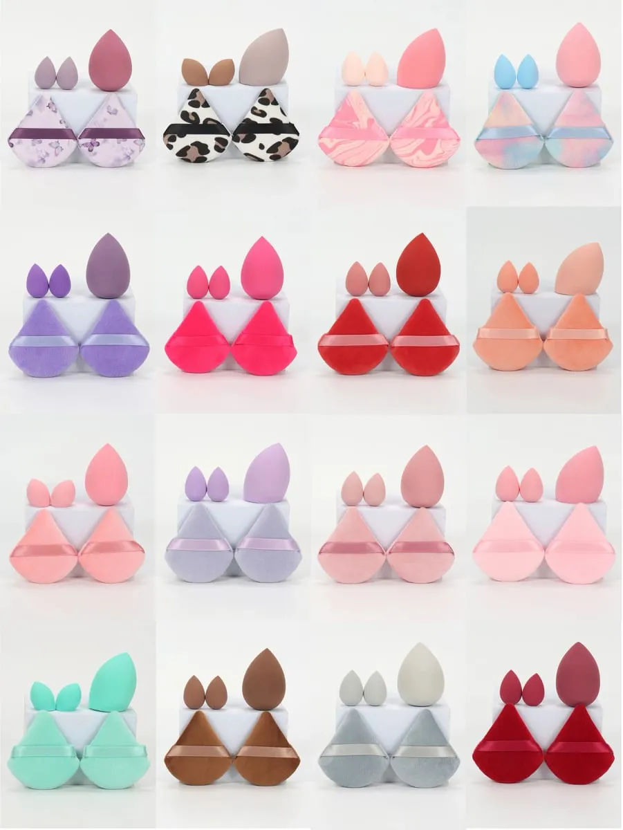 5Pcs Professional Makeup Sponge Set - Soft Gentle Multi-Purpose Tools for Perfect Foundation Powder and Blush Application — image 1