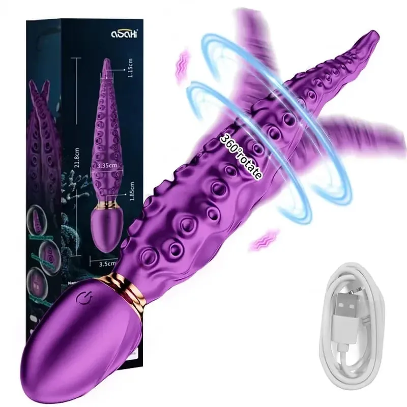Oktopus Tentakel Anal Vibrator Weibliche G-Punkt Klitoris Vagina Stimulation 360 ° Rotation Silikon Dildo Masturbation Sex Spielzeug Frauen