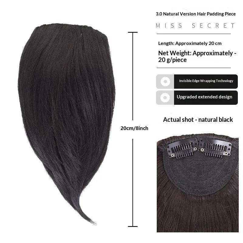 Women's Synthetic High - Crown Hair Topper Clip - In Invisible Design Natural - Looking Volume - Boosting for Thinning Hair