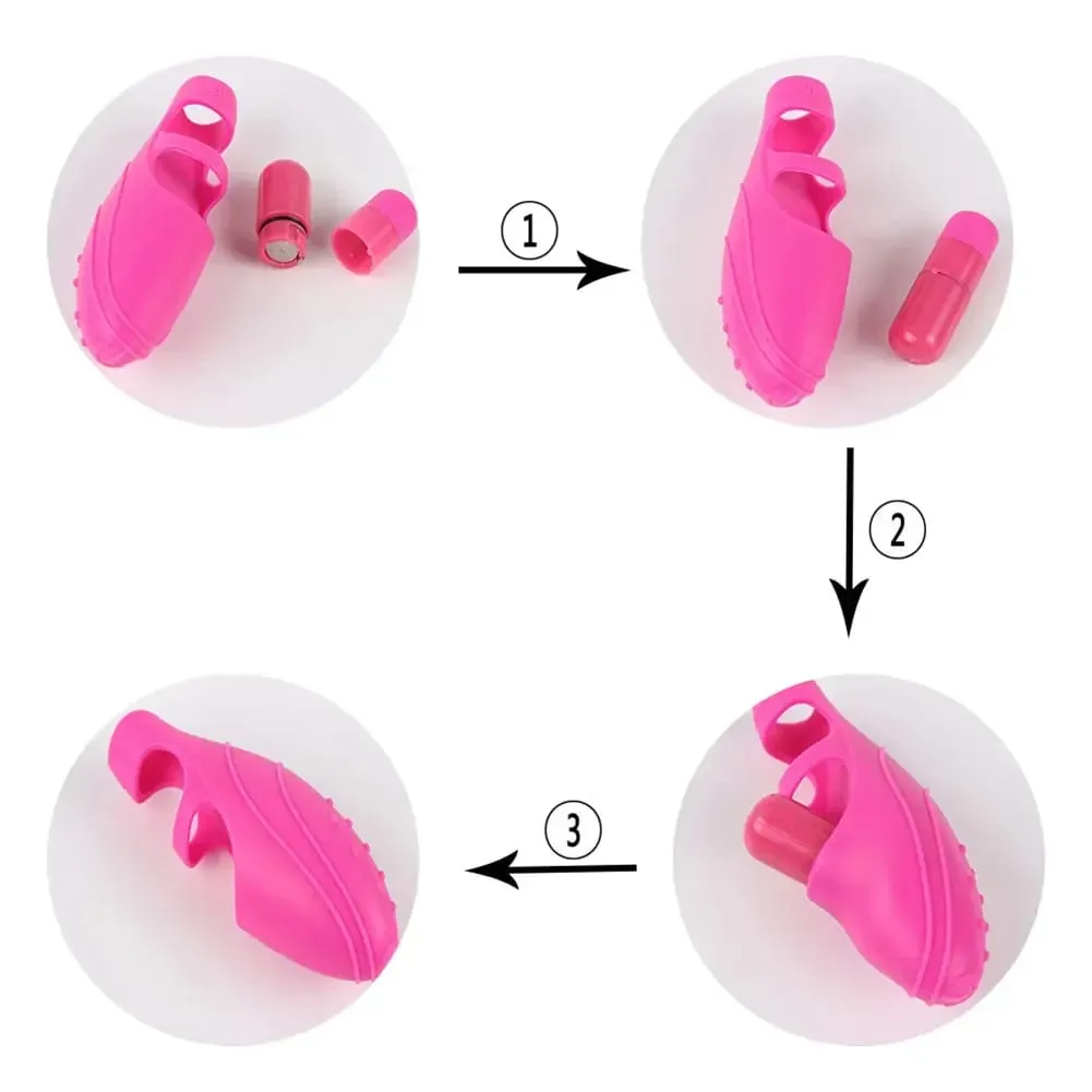 Giocattolo adulto del sesso del masturbatore del vibratore del dito impermeabile del vibratore del silicone portatile della copertura del dito vibrante del punto G per le donne — image 3