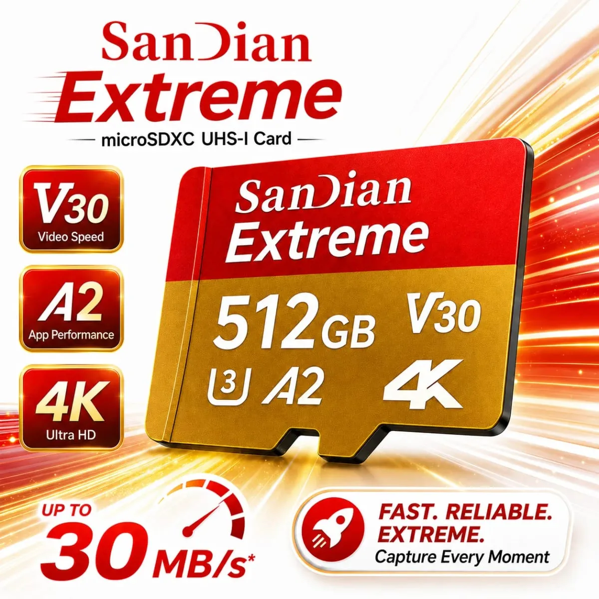 Kad SD Storge Berkelajuan Tinggi 128GB Kad Micro TF Asal 512GB Kelas 10 Pemindahan Kelajuan Tinggi untuk Kamera/PC/Telefon — image 1