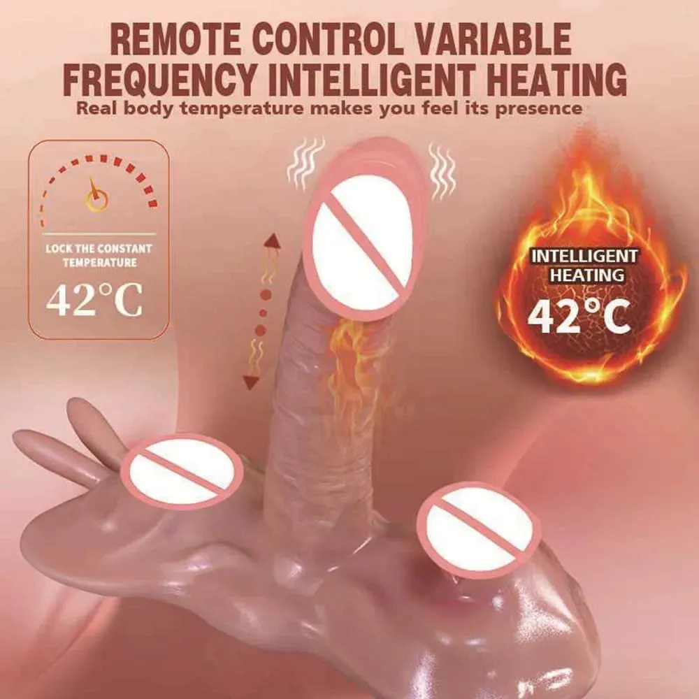 Sexlegetøj Thrusting Dildo Vibrator Justerbar Strap On Fjernbetjening Vibrerende Massager G spot Anal Vaginal Stimulator Sexlegetøj — image 2