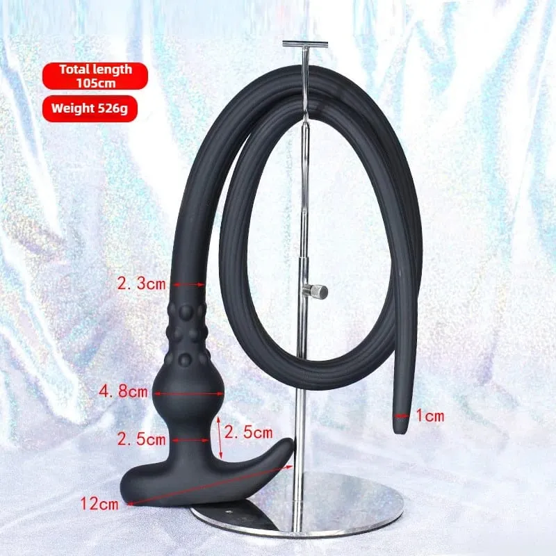 105CM Lange Anal Plug Tragbare Silikon Buttplug Hohl Anus Vagina Reiniger Dilatator Sex Spielzeug Für Frauen Männer Homosexuell Prostata massager — image 8