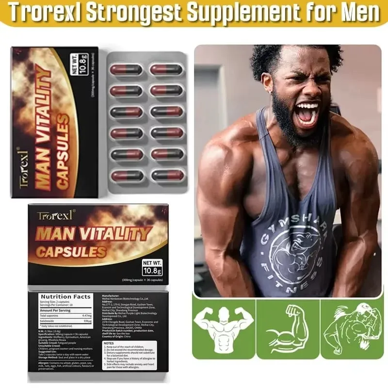 Powerful High Purity Epimedium Supplements Natural Enhance Energy & Endurance Muscle Growth Pill — image 4