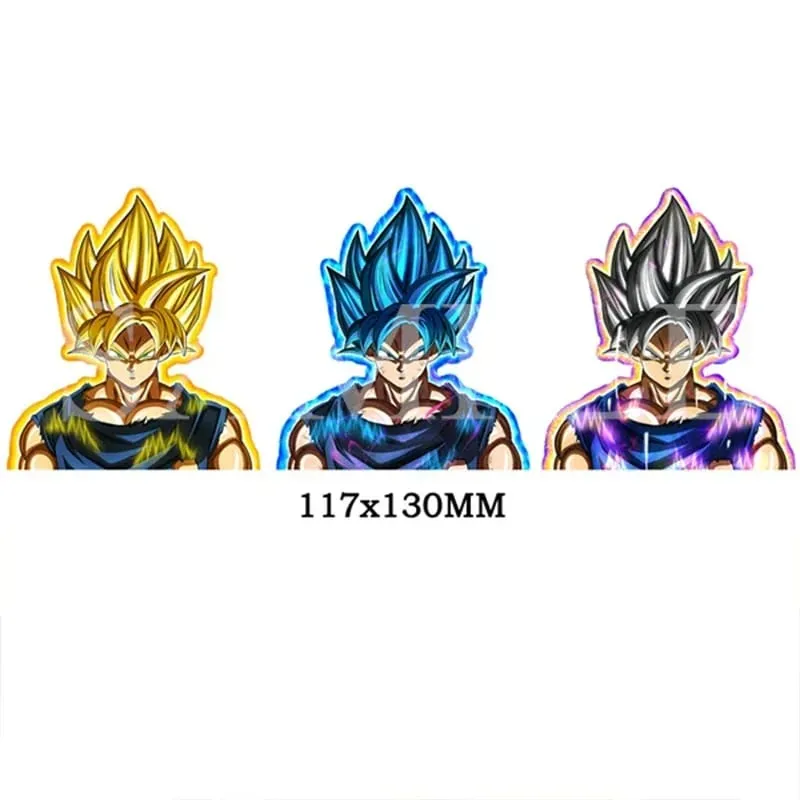 Anime 3D Lenticular Sticker Goku Vegeta Waterproof Decals for Car Refrigerator Skateboard Etc.kid's Gifts