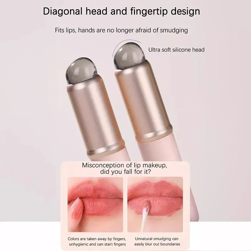 อัพเกรดแปรงทาปากซิลิโคนพร้อมฝาปิดเหมือนปลายนิ้วลิปสติก Blooming Brushes แปรงแปรงนุ่ม Q MultiFunction Eye Concea — image 6