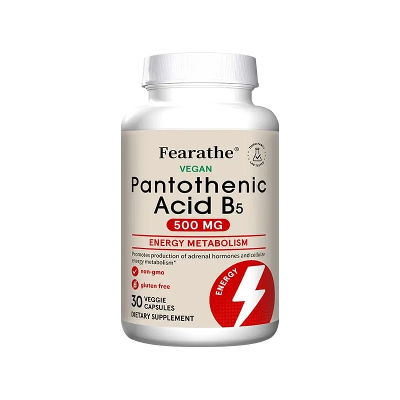 Pantothenic Acid B5 500 Mg Dietary Supplement Regulates Cellular Balance Maintains Energy Levels Supports Metabolism — image 8