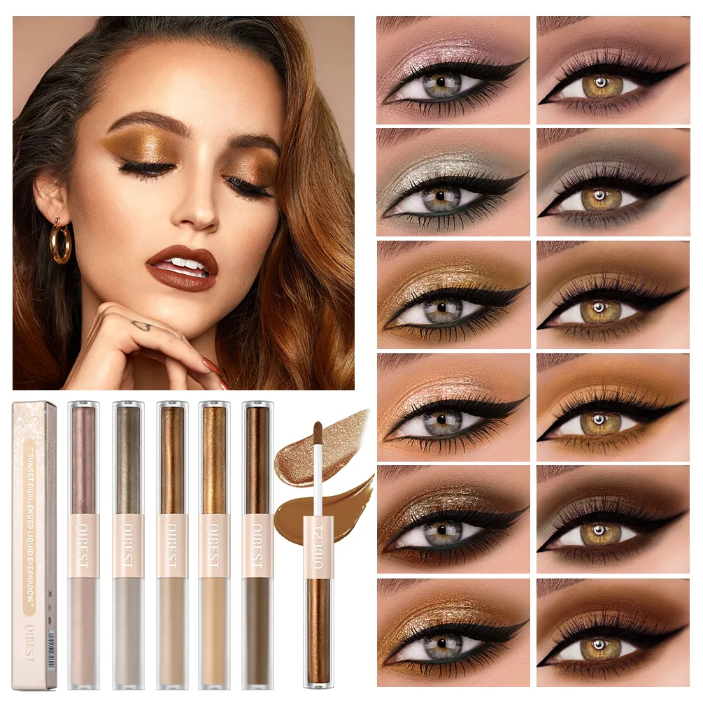 2 In 1 Stick Pearly Matte Lidschatten Creme Glatte Nude Augen Make-Up Flüssige Kontur Schatten Stick Wasserdicht Schimmer Hohe licht Stift — image 3