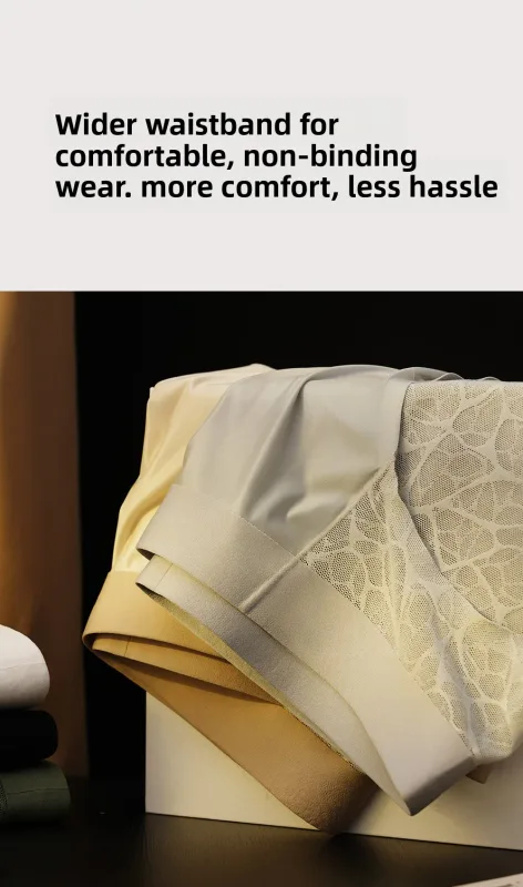 Liền Mạch Jacquard Nam Tam Giác Quần Lót Băng Lụa Mỏng Thoáng Khí Quần Lót Nhanh Khô Quần Đùi Nam Gợi Cảm U Phồng Túi Quần Lót — image 17