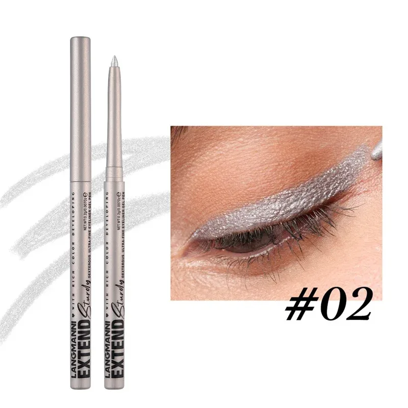 Wasserdichter Eyeliner-Gelstift, goldbraun, liegender Seidenraupenstift, weich, leicht zu tragen, hochpigmentierter, mattierter Eyeliner, dauerhaft glänzendes Augen-Make-up — image 3