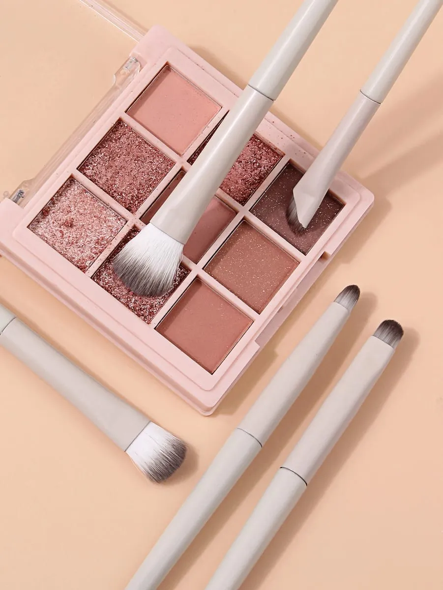 6Pcs Set Berus Solek 2Pcs Span Solek Berus Kosmetik Lembut untuk Pemerah Mata Pembayang Mata Concealer Kontur Wajah Alat Kecantikan Solek — image 5