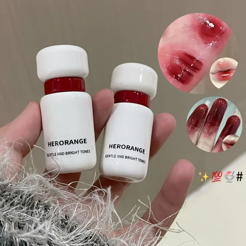 Herorange Glossy Lip Gloss Увлажняющий водянистые пухлые губы, стойкий на осень-зиму — image 6