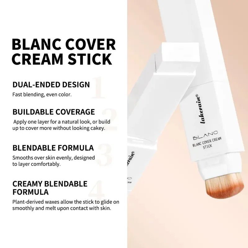 4 stk Ansigtsmakeup Sæt Foundation Stick Pore No More Primer Loose Setting Powder Langtidsholdbar mat Begynder Makeup Julegave — image 4