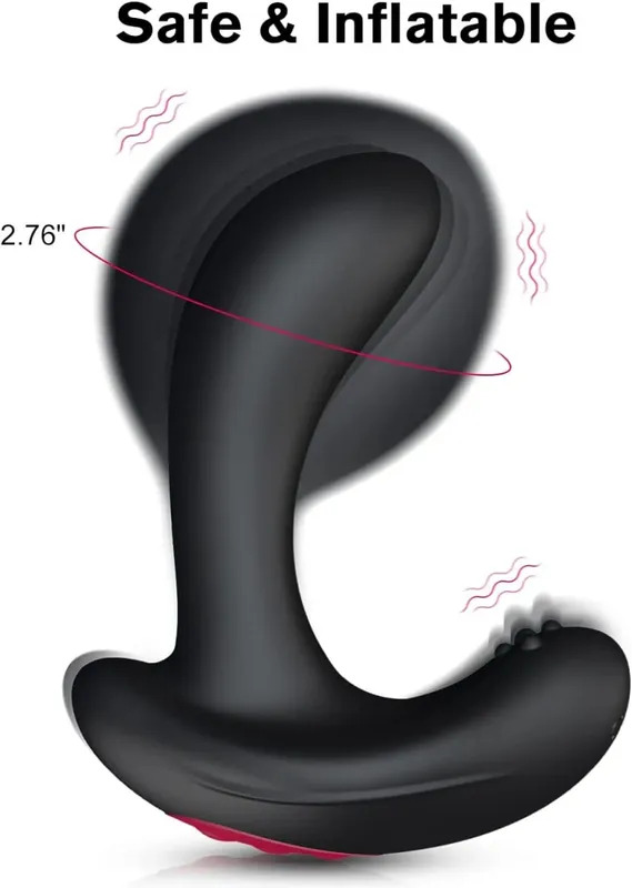 Vibratore anale Gonfiabile Butt Plug Massaggiatore prostatico remoto Gonfiaggio automatico Stimolatore vibrante maschio-femmina della prostata