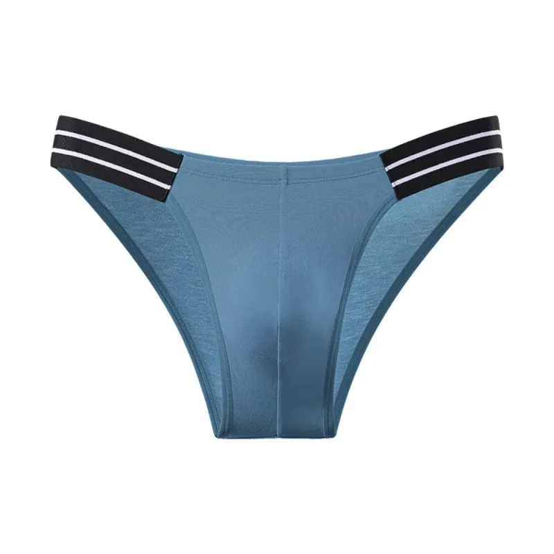 Lingerie Triangle pour hommes, culotte taille moyenne, respirante, fine, à rayures, grande taille, sous-vêtements pour hommes, quatre saisons — image 17