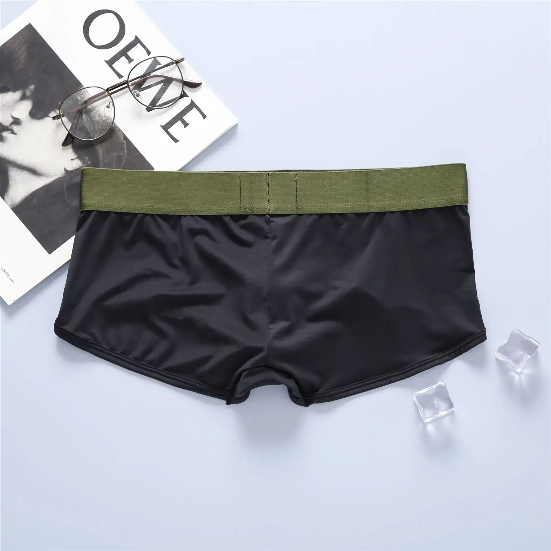 Neue Herren-Unterwäsche mit flachen Ecken, niedrige Taille, sexy, elastisch, dreidimensionale Tasche, bequeme Unterwäsche mit flachen Ecken, Addicted — image 5