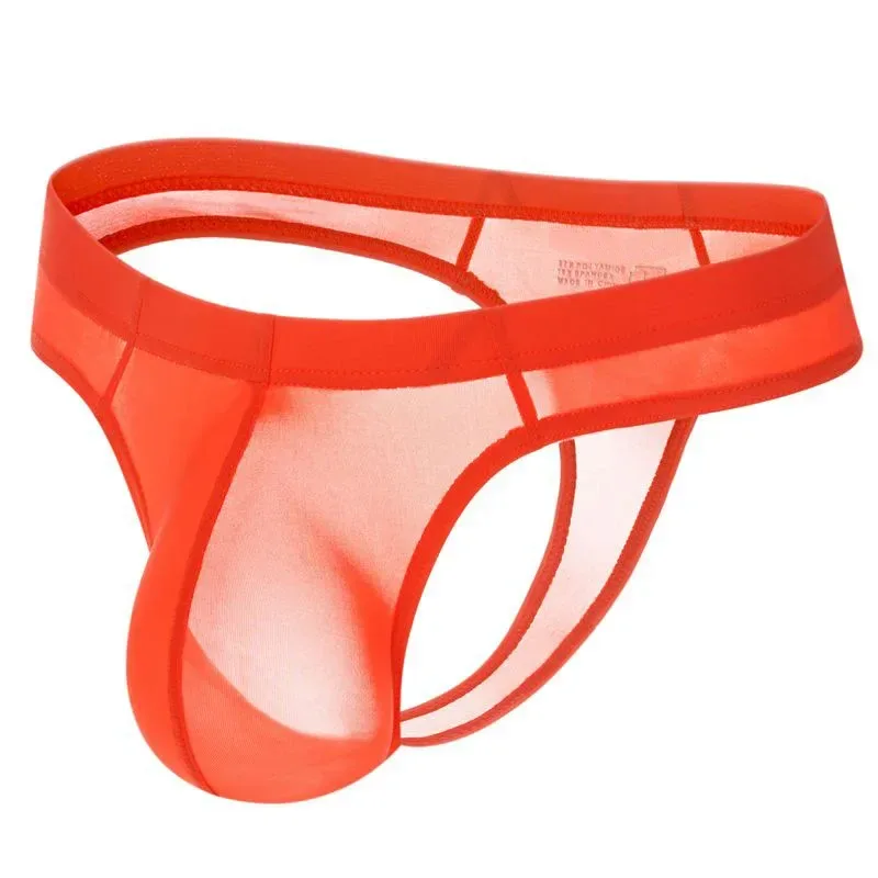 Sexy Men's Thongs Underwears Ultra-thin Thong G Strings Pouch Ice Silk Tanga Hombre Sexy Gay Underpants Breathable Briefs Men — image 7