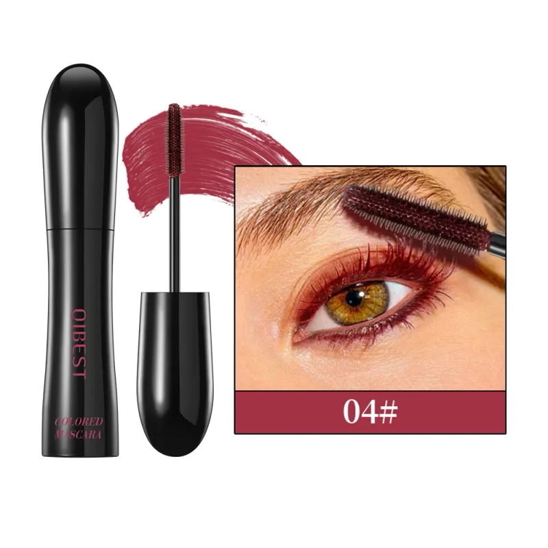 Mascara marrone cioccolato Estensione ciglia curva colorata Impermeabile Asciugatura rapida Allungamento Occhi Ciglia nere Trucco duraturo
