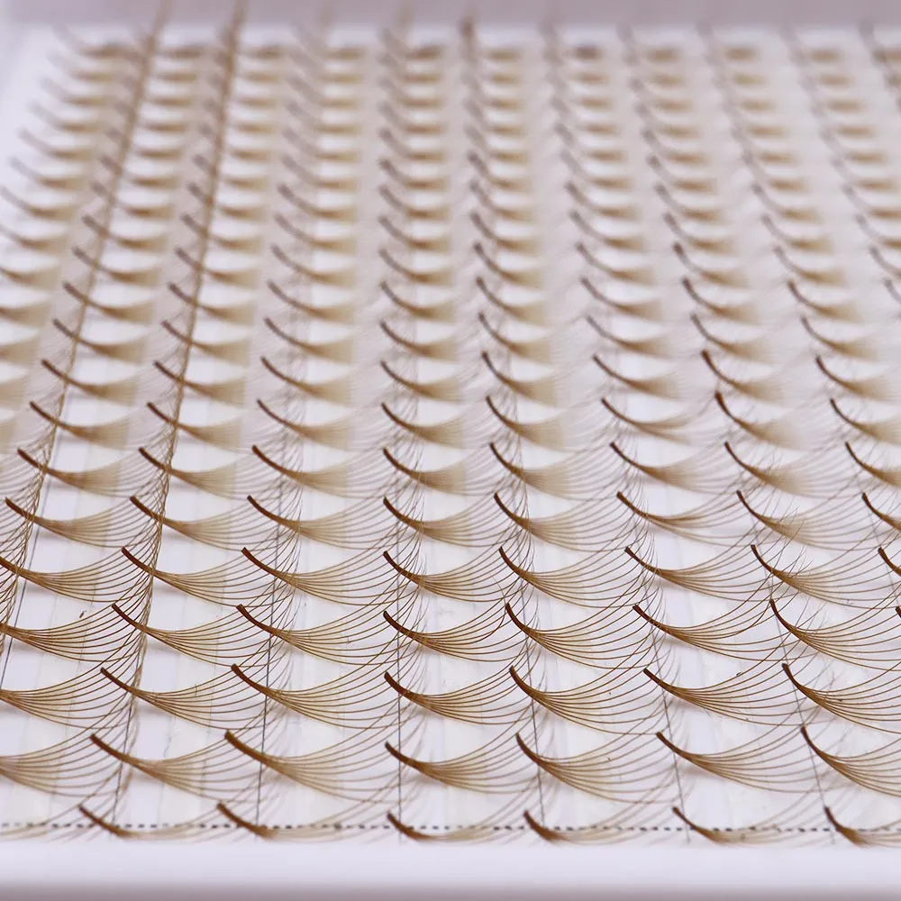 Extensões de cílios pré-fabricados, marrom escuro, volume 3d-10d, café macio, marrom, volume russo, haste afiada, base pontiaguda para cílios — image 5