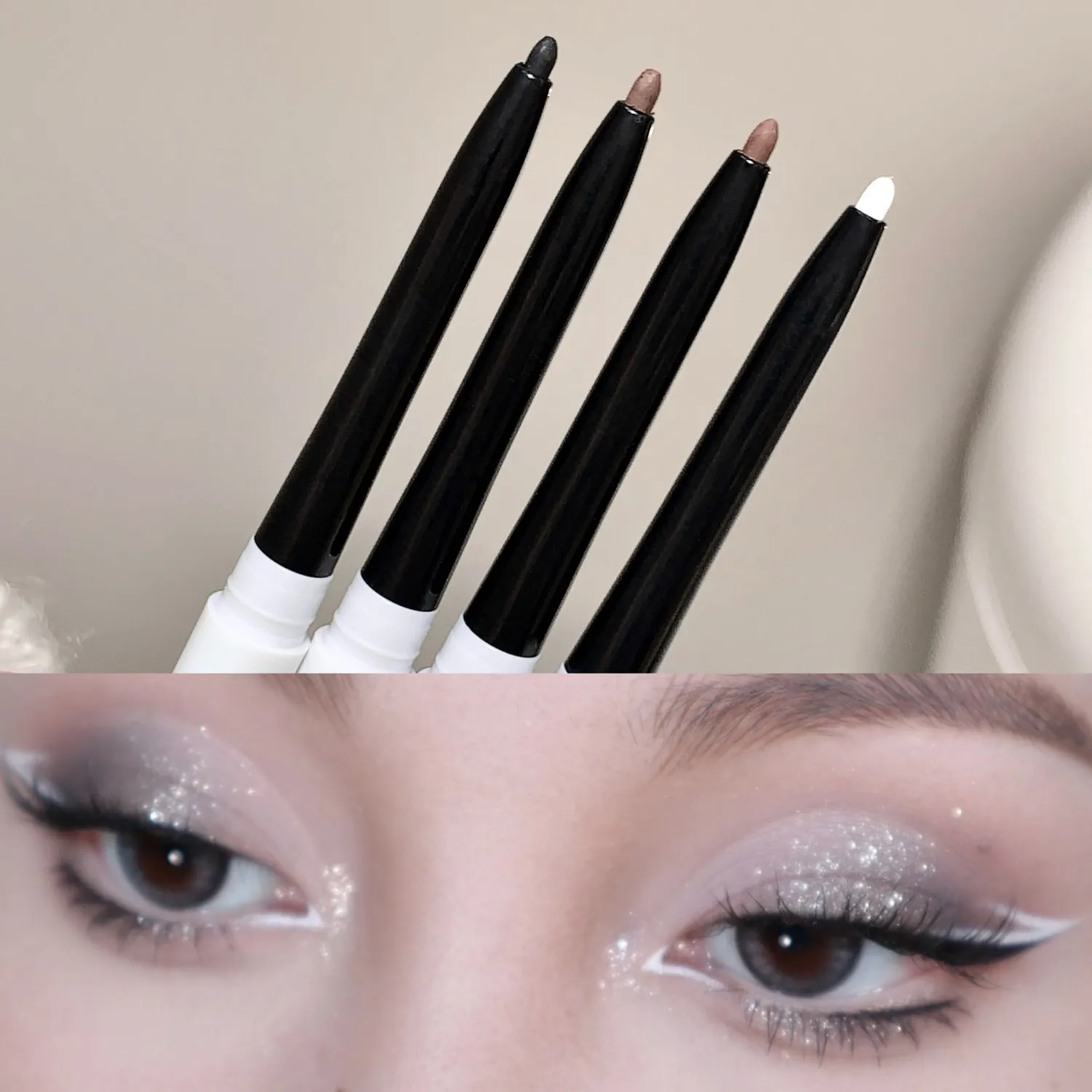 Crayon Eyeliner Gel mat imperméable, lisse, noir et blanc, stylo pour les yeux, maquillage longue durée, cosmétiques de beauté — image 2