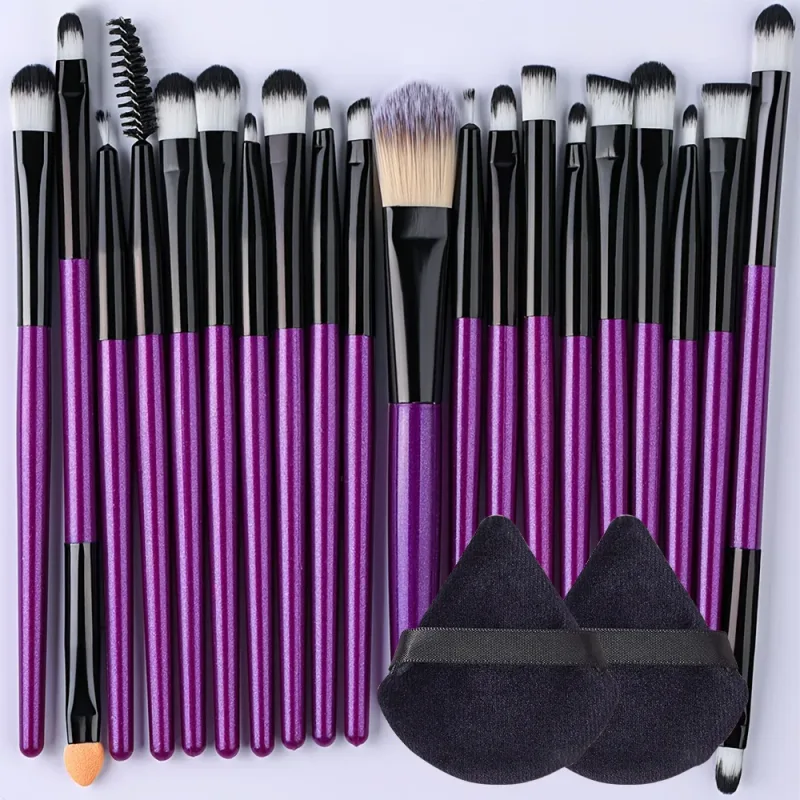 Conjunto de pincéis de maquiagem, 20 peças, sombra, corretivo, base, corretivo, pincel de mistura, macio, fofo, ferramenta de beleza feminina, kit de pincéis de maquiagem