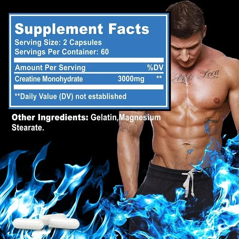 Creatine Monohydrate - Supports Muscle Energy and Cognitive Function Increases Lean Muscle Mass - Gluten FreeSupplements — image 4